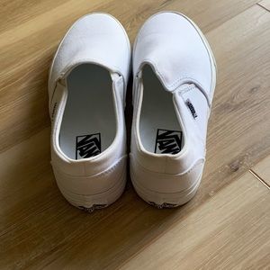 Solid white Vans size 7.5